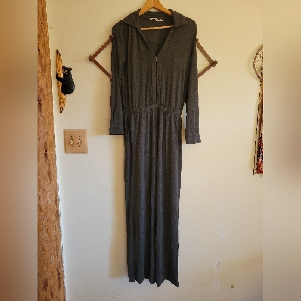 Soft Surroundings Jumpsuit Long Sleeve Pant Soft Stretchy Gray Small S